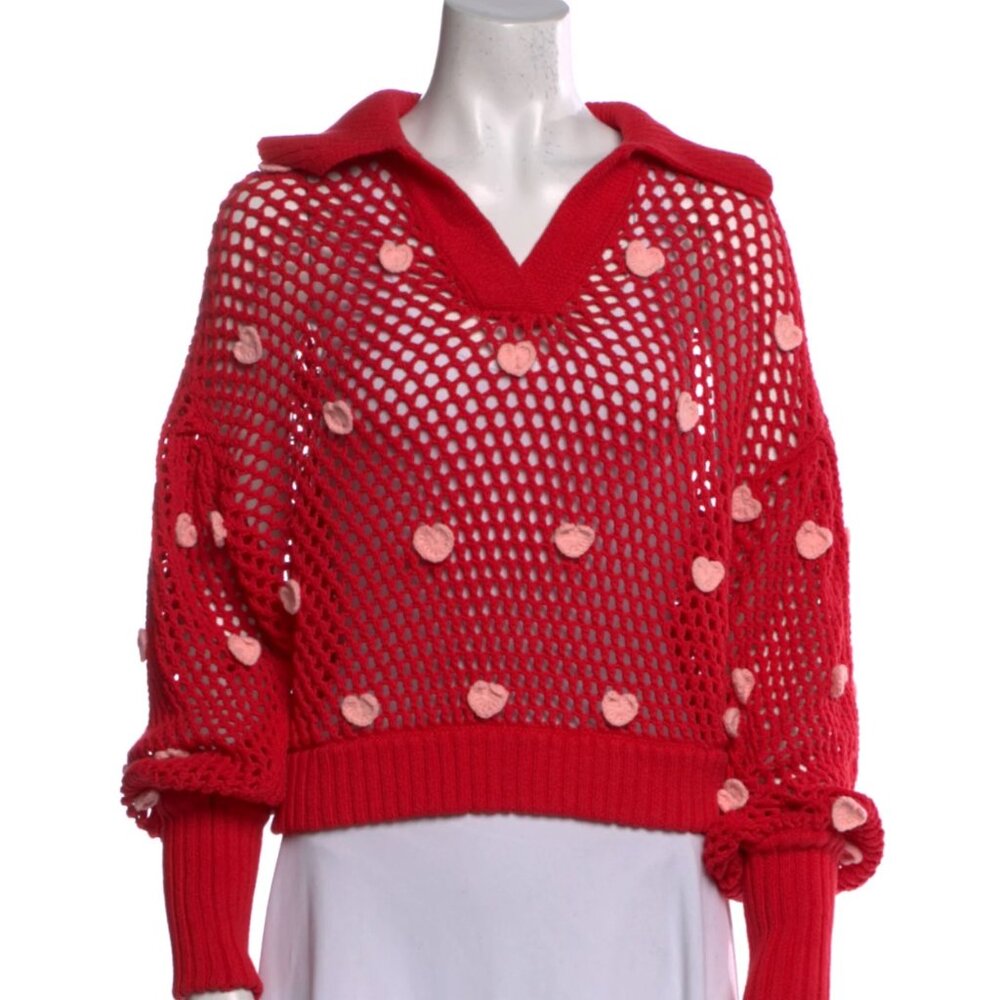 FARM Rio Handmade Hearts Knit Sweater ❤️